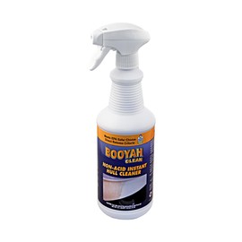 Booyah Clean Non-Acid Instant Hull Cleaner (Quart) – Removes Water and Scum Lines, Fish Blood, and Tannin Stains – Meets EPA Safer Choice Direct Release Criteria