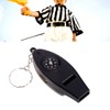 GUMEI 4 in1 Outdoor Survival Whistle Compass Magnifier Thermometer Keychain