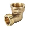 sourcing map Brass Pipe Fitting 90 Degree Elbow 1 (BSP)