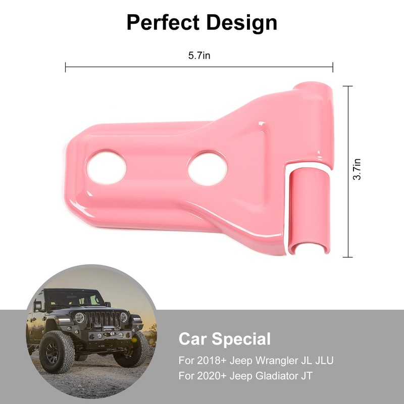 8PCS Door Hinge Cover Trim Accessories for 2018-2024 Jeep Wrangler