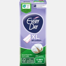 EveryDay All Cotton XL Pantiliners 100% Cotton Pack of 24