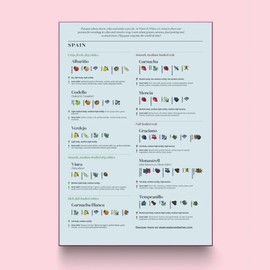 Wine Puzzle Spain - Exciting and educational jigsaw 1000 piece puzzle for adults - Unique Hand-drawn puzzle map of Spanish wines