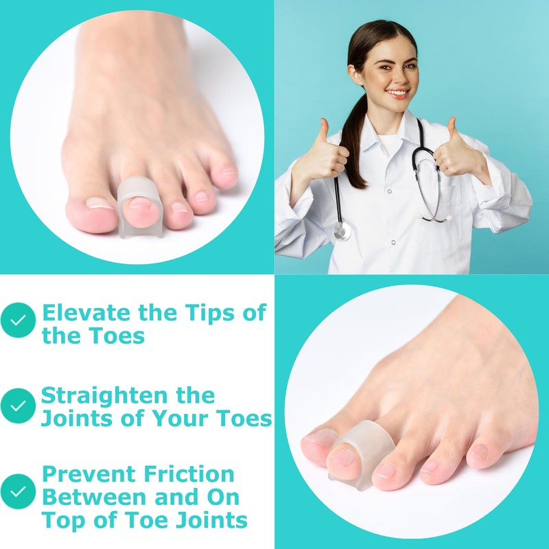 Byehambuni Hammer Toe Corrector, Hammer Toe Straighteners for Curled and