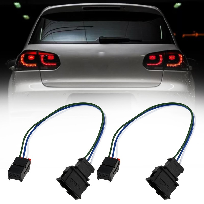 ECSiNG 4Pcs LED Rear Tail Light Adapter Cable Harness Compatible