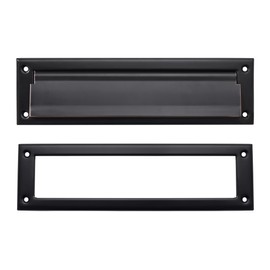 khtumeware Venetian Bronze 13 inch 1-Pack Solid Brass Mail Slot with Solid Brass Internal Frame is Well Made Door Mail Slots