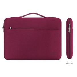 DOMISO 17 inch Laptop Sleeve Case Water-Resistant Bag Portable Carrying Protector with Handle for 17.3" IdeaPad 3 Gen 7/IdeaPad 300 320 321/17.3" ZBook Fury 17.3 G8/HP Envy/LG Gram 17",Wine