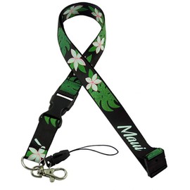 Hawaiian Print Lanyard Maui Plumeria