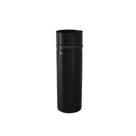 FIREFIX RES80/2 - Tubo per forno a pellet, 80 mm, in acciaio inox nero, 250 mm