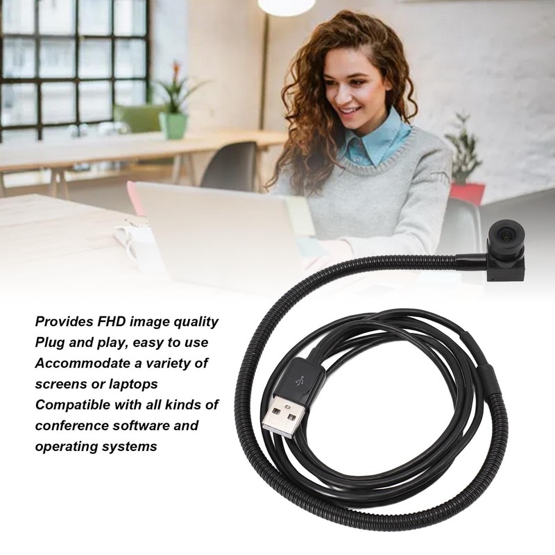 Eye Contact Webcam, 1080P Middle Screen Webcam Auto Focus with