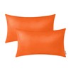 BRAWARM Faux Leather Throw Pillow Covers 12 X 20 Inches