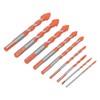 9Pcs Masonry Drill Bits Set Cemented Carbide Industrial Strength Carbide