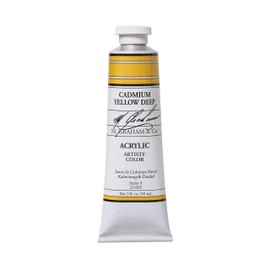 M. Graham & Co. 22-063 M. Graham 2-Ounce Tube Acrylic Paint, Cadmium Yellow Deep