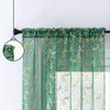 XTMYI - Cortinas de cocina verdes para Navidad, cortinas transparentes