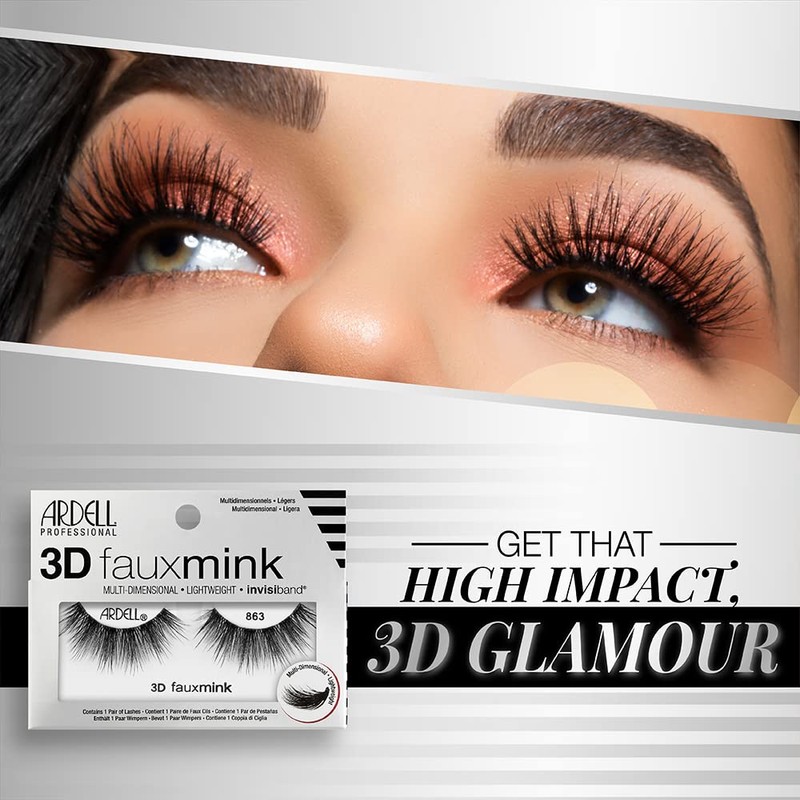 Ardell 3D Faux Mink Lashes 863 – Multi-Dimensional Lashes Natural