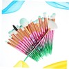 PACKOVE 20pcs Makeup Brushes Set Transparent Handle Cosmetic Tools for