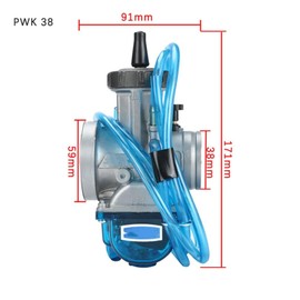 JIK PWK Carburetor 28 30 32 34 35 36 38 40mm Racing Carb Universal 2T 4T Engine Dirt Bike Motocross Motorcycle Scooter ATV Quad (PWK-Blue, 38MM)