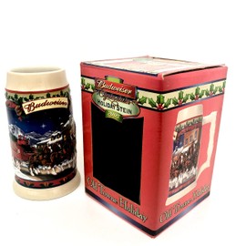 Budweiser Clydesdales Holiday Stein Old Towne Holiday 2003
