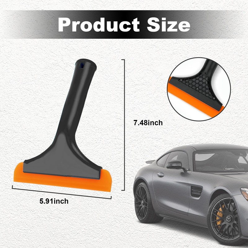 Ziciner Small Silicone Window Squeegee, Car Windshield Water Blade Squeegee,