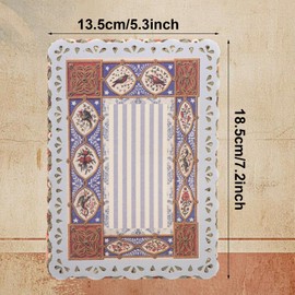 60 Sheets Lace Edged Scrapbook Stationery Paper Assorted Set Vintage Journaling Supplies Craft Kits for Junk Journal Kits Art Background Scrapbook