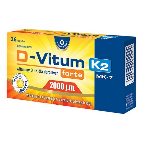 Categories:Pharmacy,The immune system D-Vitum Forte 2000 IU K2 MK-7, vitamins