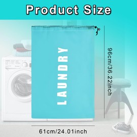 2Pcs Travel Laundry Bag, 24 x 36Inchs Large Laundry Bags with Drawstring Cord for Dirty Clothes, Camping, Traveling, Caravan