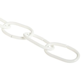 Campbell 0722004 Decorator Chain on Reel, White Polycoated, #10 Trade, 0.135" Diameter, 40' Length, 35 lbs Load Capacity