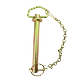 1Pack Heavy Duty Steel Hitch PIN with Chain and Linchpin,7/8” Dia x 6 1/4inch Long, for Secure Mounting of Hitches and Axles (Size: 22 x 160mm /7/8 x 6-1/4 inch)