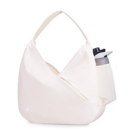 Ceneda Large Gym Bag for Women Sports Duffel Bag with Hidden Yoga Mat Holder & Shoe Compartment Workout Dance Tote Bag with Wet Pocket Overnight Weekender Bag for Travel Yoga (Beige)