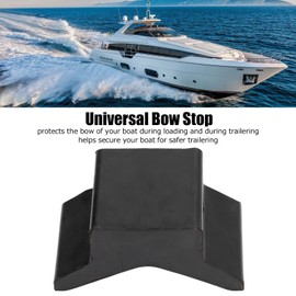 EIMSOAH 4in Black Rubber Bow Stop, Professional V Block,Boat Accessories Parts Trailers with Mounting Hole Diameter, Universal Fitment for Boats, Yachts, Trailers,