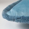 JUSPURBET Aqua Decorative Velvet Fringe Throw Pillow Covers 26x26 Set