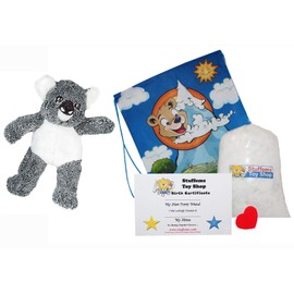 Make Your Own Stuffed Animal Kevin The Koala 16"- No Sew - Kit with Cute Backpack!