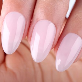 Ozzeal Jelly Gel Nail Polish, Light Pink Jelly Neutral Nude Gel Polish Translucent Sheer Spring Summer Nail Polish Gel Soak off UV LED Light for Nail Art DIY Manicure 0.5 Fl Oz