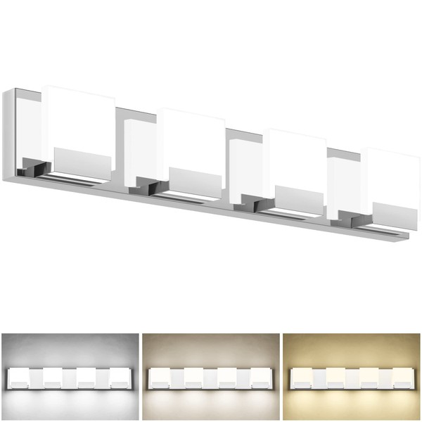 SOLFART 3 Color Temperature Dimmable 4 Light Bathroom Light Fixtures