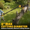 ZEGJAW 2-in-1 8'' Pole Saw & 18'' Pole Hedge Trimmer