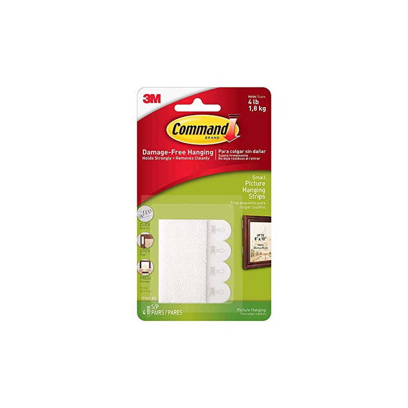 Command Picture Hanging Strips Small Ref 17202 [Pack 4]