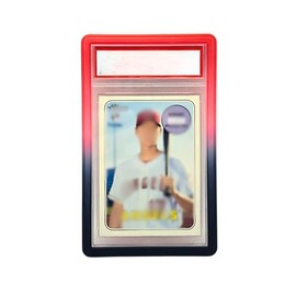 TROPHYCHASETCG PSA Protector de losa ajustable - Protector de losa - Colección degradada - Protectores de parachoques (Crimson sin purpurina)
