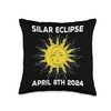 Total Solar Eclipse 2024 - Apri 8th 2024 Throw Pillow