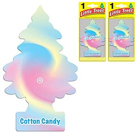 2PCS LITTLE TREES Car Air Freshener Hanging Tree Provides Long Lasting Scent for Auto or Home New Car Scent (Cotton Candy)