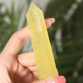 SAHOOTTIE Citrine Crystal Point Citrine Gemstone Citrine Tower Gemstone Citrine Stone Citrine Crystals and Gemstones Healing Crystals Point 1 Piece