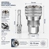 Universal Adjustable Socket Wrench for 10-19mm Fasteners - 2 Piece