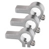 3Pcs Tube Clamp Hub Aluminum Shaft Clamping M4 Thread Mounting
