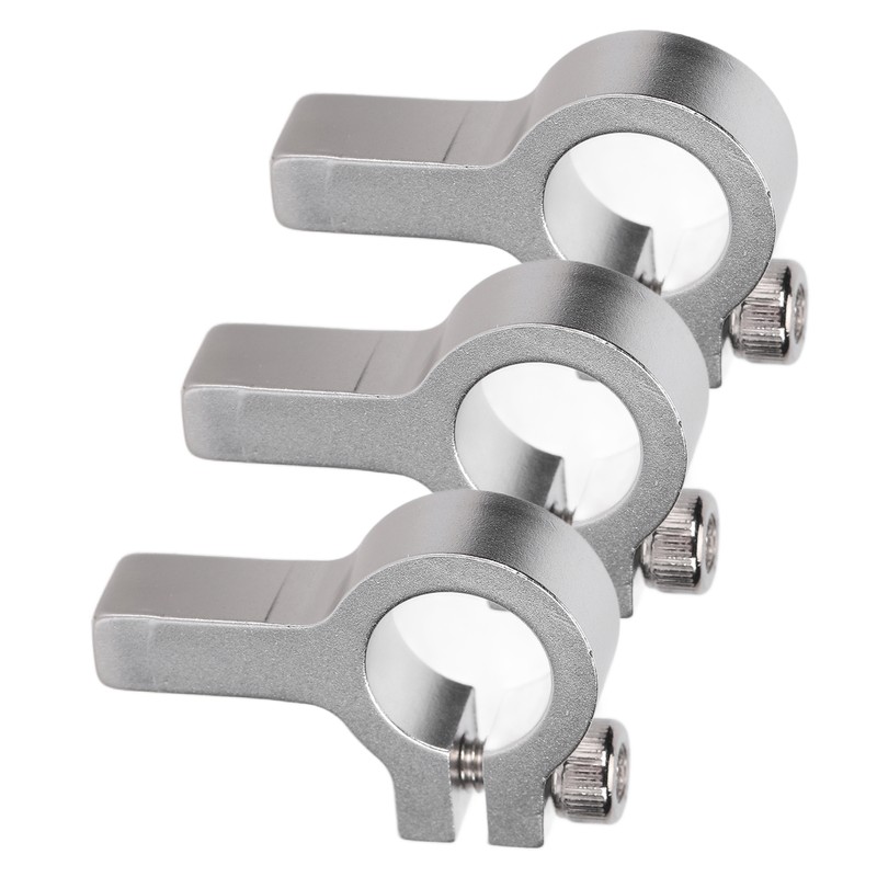 3Pcs Tube Clamp Hub Aluminum Shaft Clamping M4 Thread Mounting