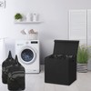 Simple Houseware Double Laundry Hamper with Lid and Removable Bags,