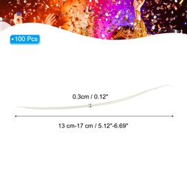 PATIKIL 5-7 Inch(13-17 cm) Feathers, 100 Pack Long Artificial Goose Feather Natural Goose Women Hats Trimming for Wedding Party Crafts, White