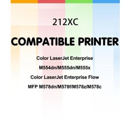 Green Toner Supply Compatible Replacement for HP 212A Cyan Toner Cartridge W2121A 212AC Cyan 1-Pack for Printer Enterprise M554dn M555dn M555x MFP M578dn M578f Flow MFP M578c M578z Printer