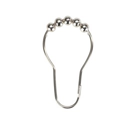 WENKO Shower Curtain Rings Set of 12 Shower Rings with Sliding System Chrome