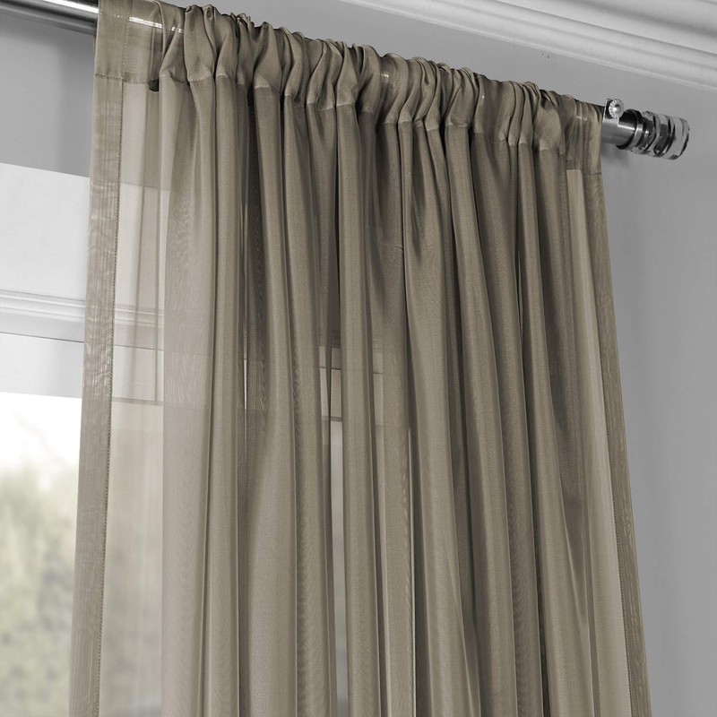 HPD Half Price Drapes Faux Linen Extra Wide Voile Poly