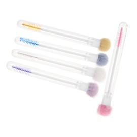 Healeved Ergonomic Eyelash Extension Brush Set 5pcs Lash Makeup Tools with Spoolie for Women