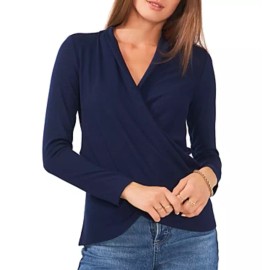 1.state Cross Front Knit Top Navy Size XS 200075
