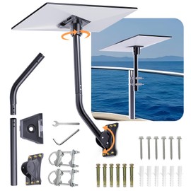 AONESY Starlink Gen 3 Mount, 360° Adjustable Starlink Pole Mount Kit for Wall Roof RV Yacht Guardrails with U Bolts Starlink Gen 3 Pipe Adapter, Mounting Kit for Starlink